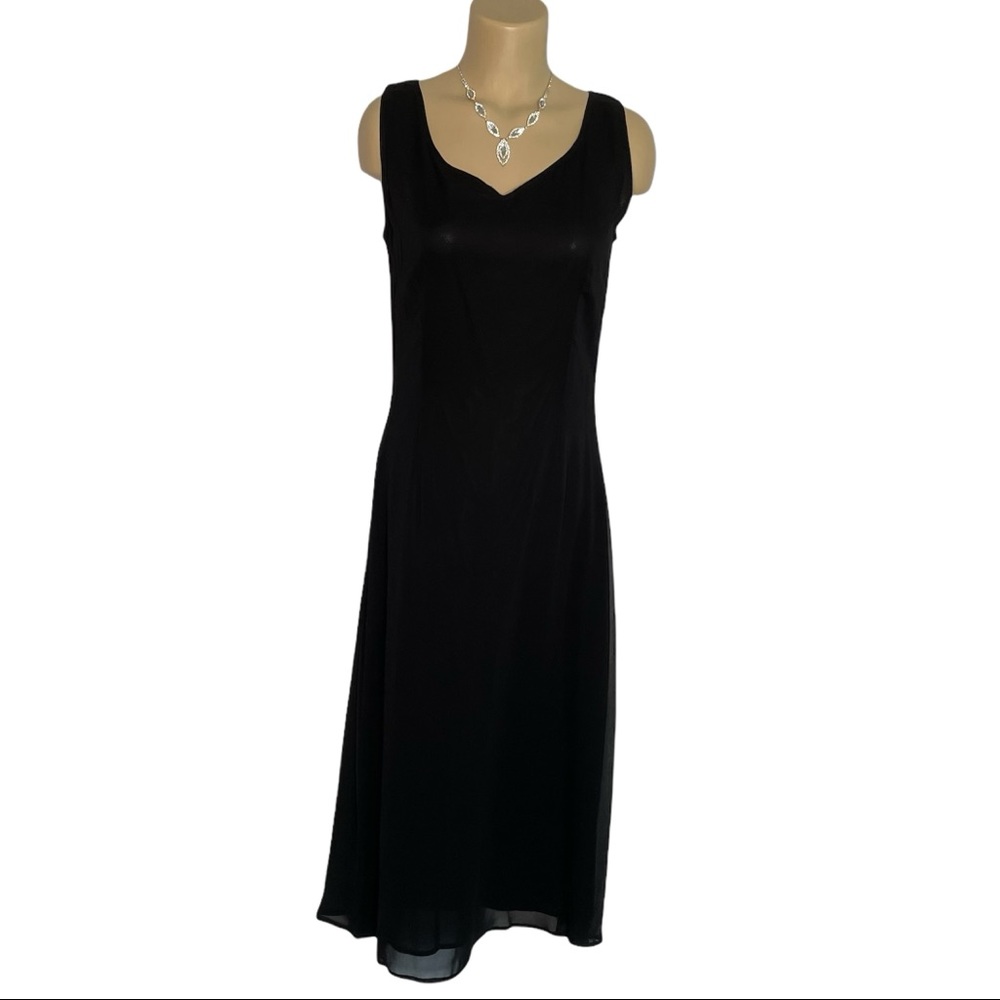 PASSPORTS of Pier 1 Imports Maxi Dress Vintage Sleeveless Rayon Black Size Small